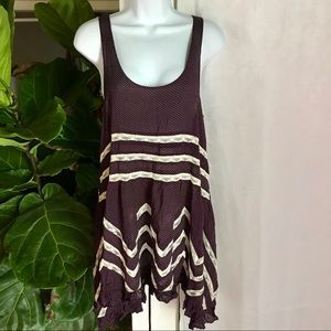 FREE PEOPLE boho oversized sleep lounge top purple